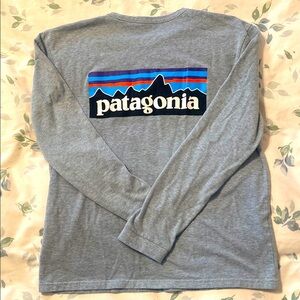 Patagonia light blue Gray Long Sleeve Shirt